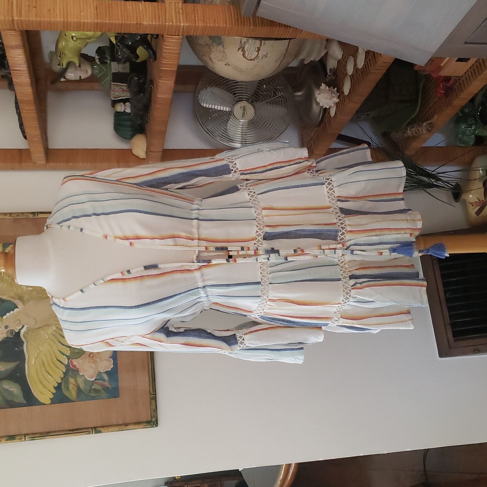 Blue Island Beach Boho Cover-up Size Small